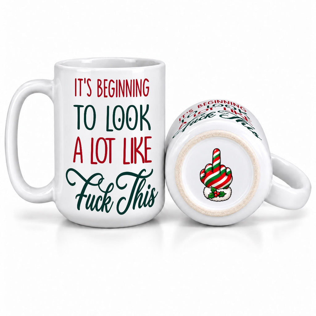Custom Coworker, Christmas & Birthday Team Appreciation Gift • Ho Ho Nope Not Today - Personalized Bottom Print Mug