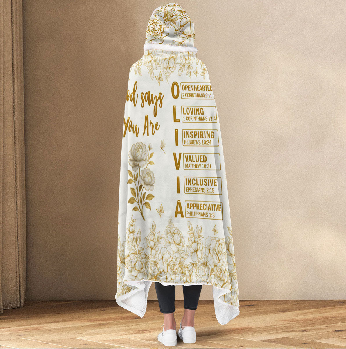 God Says You Are Bible - Personalized Hooded Blanket