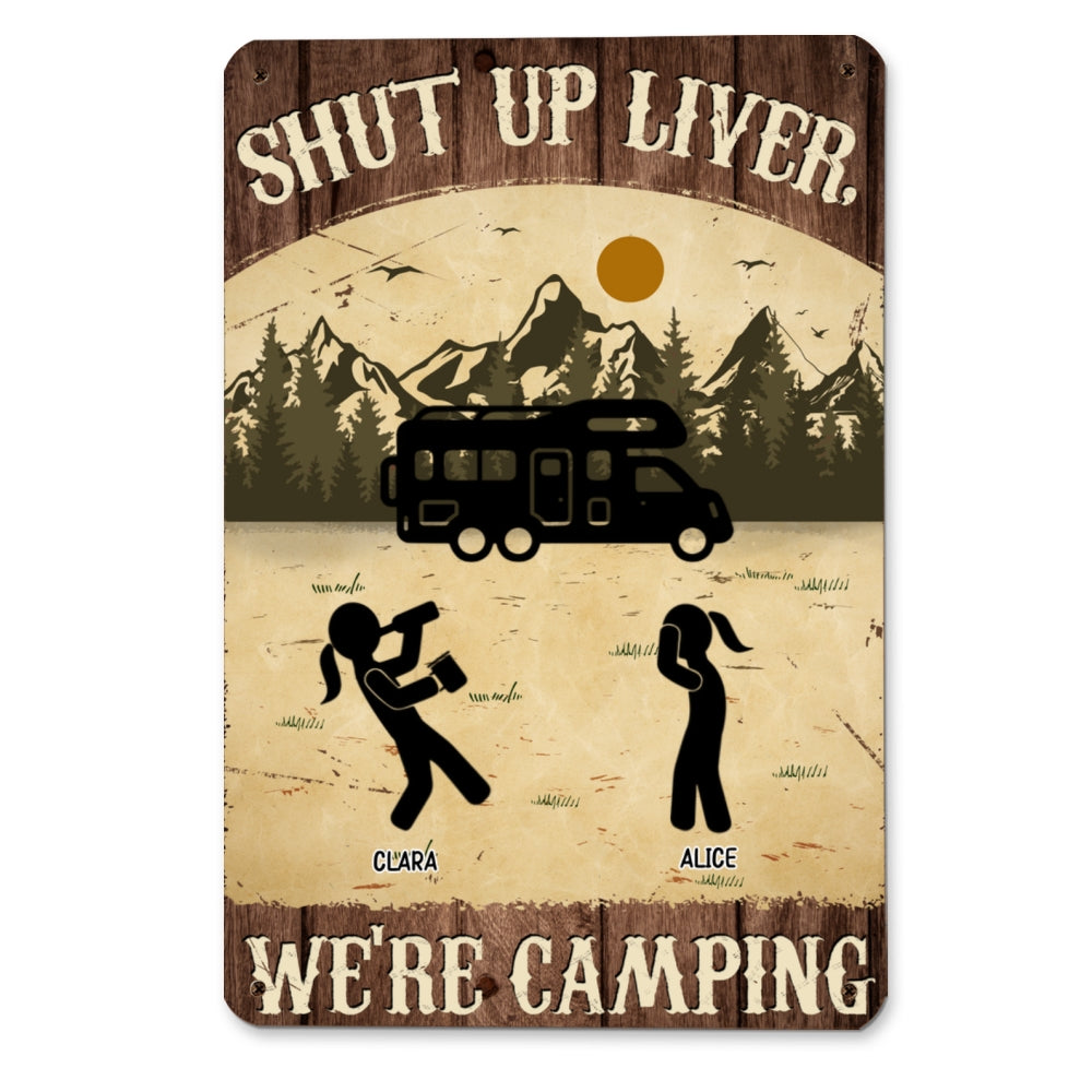 Custom Home & Wall Decor, Birthday & Christmas Gift • Campfire Lit Liver Not Ready - Personalized Metal Sign