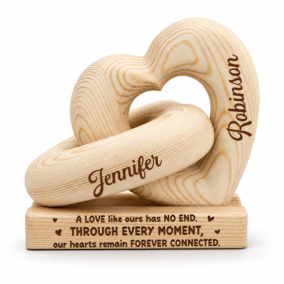 Every Moment - Personalized Heart Sculpture With Base