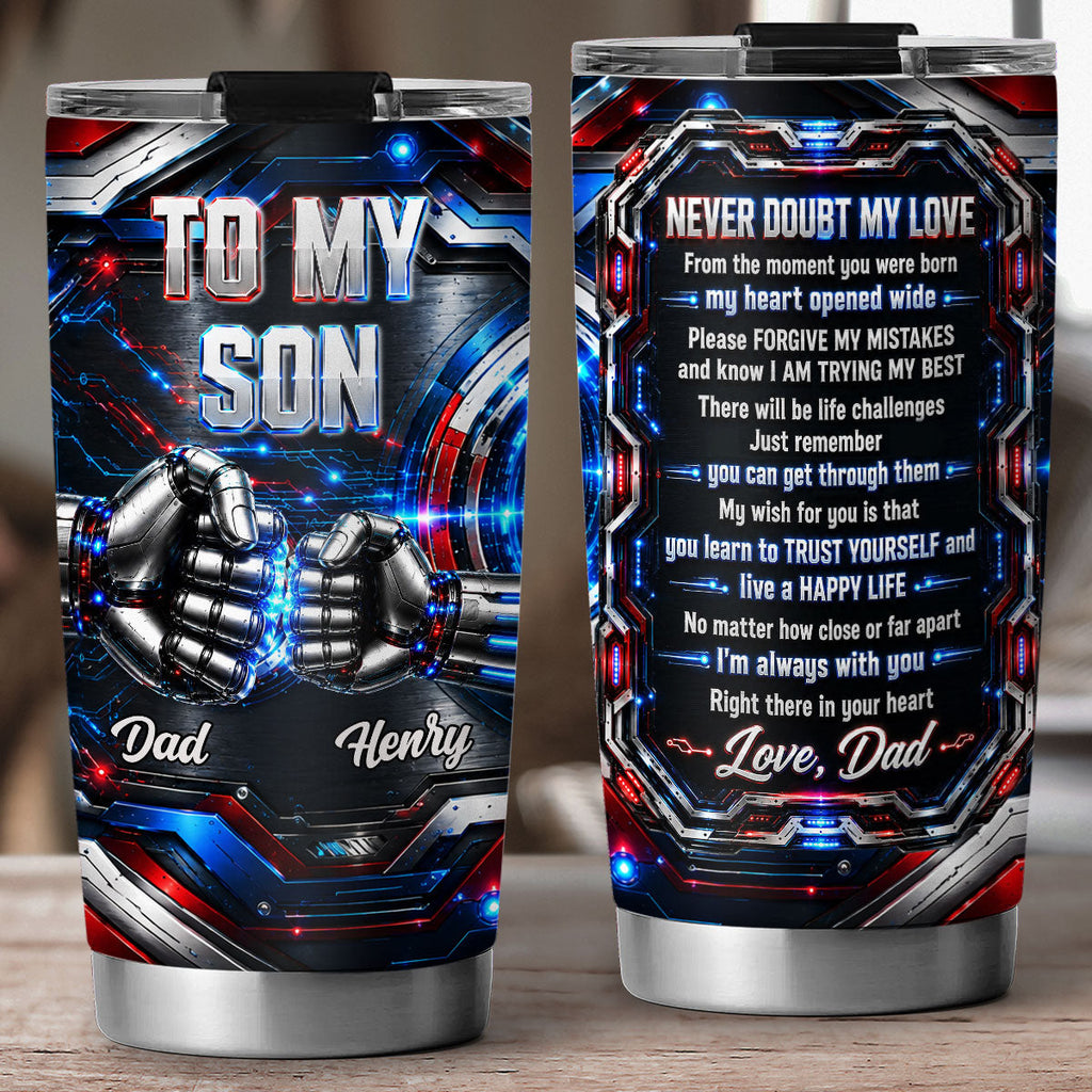 Custom Christmas Birthday Gifts For Children • Right There In Your Heart - Personalized 3D Effect Tumbler