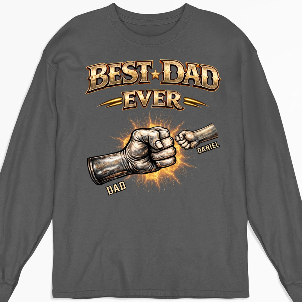 Custom Father's Day, Special Gift for Dad & Grandpa • Best Dad Hand Bump - Personalized Shirt