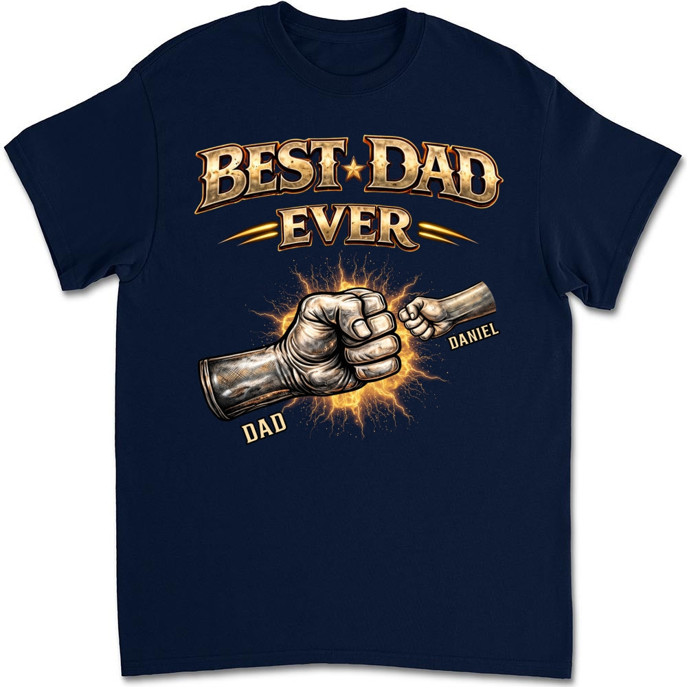 Custom Father's Day, Special Gift for Dad & Grandpa • Best Dad Hand Bump - Personalized Shirt