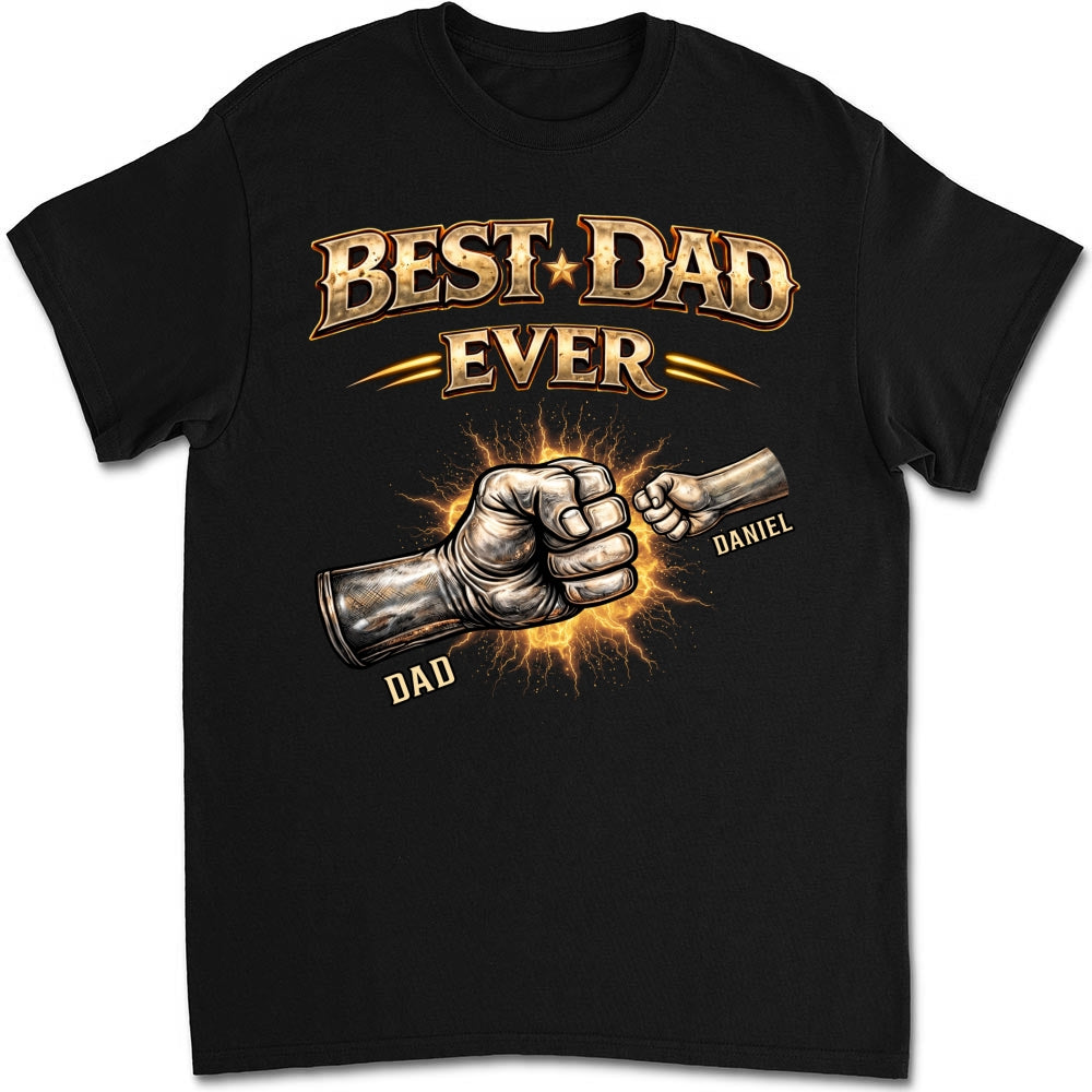 Custom Father's Day, Special Gift for Dad & Grandpa • Best Dad Hand Bump - Personalized Shirt