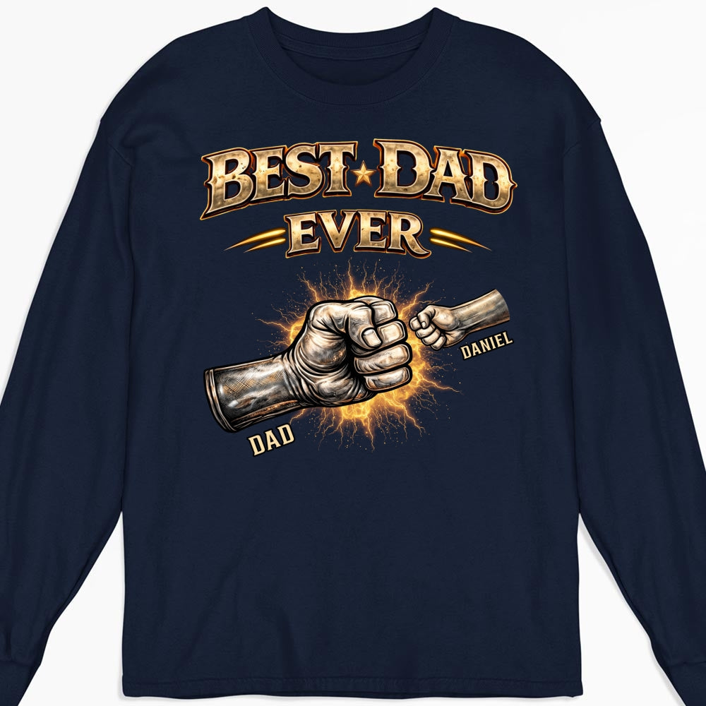 Custom Father's Day, Special Gift for Dad & Grandpa • Best Dad Hand Bump - Personalized Shirt