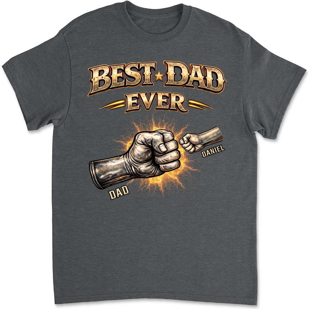 Custom Father's Day, Special Gift for Dad & Grandpa • Best Dad Hand Bump - Personalized Shirt