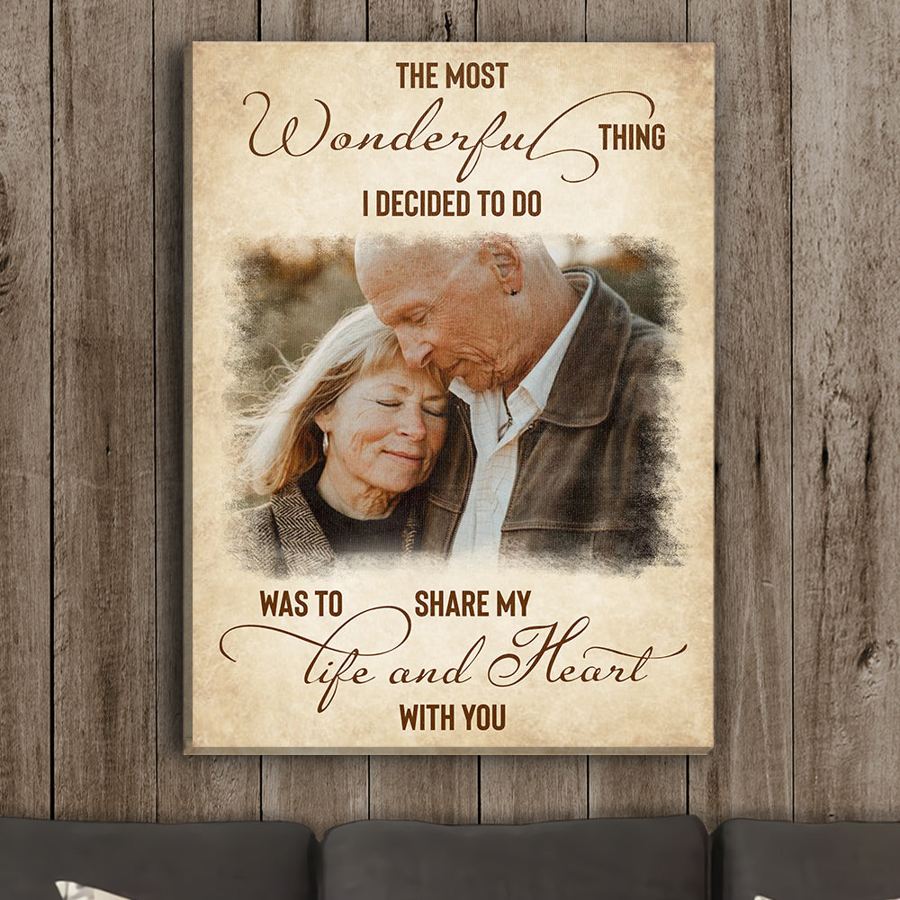 My Life & Heart - Personalized Photo Canvas