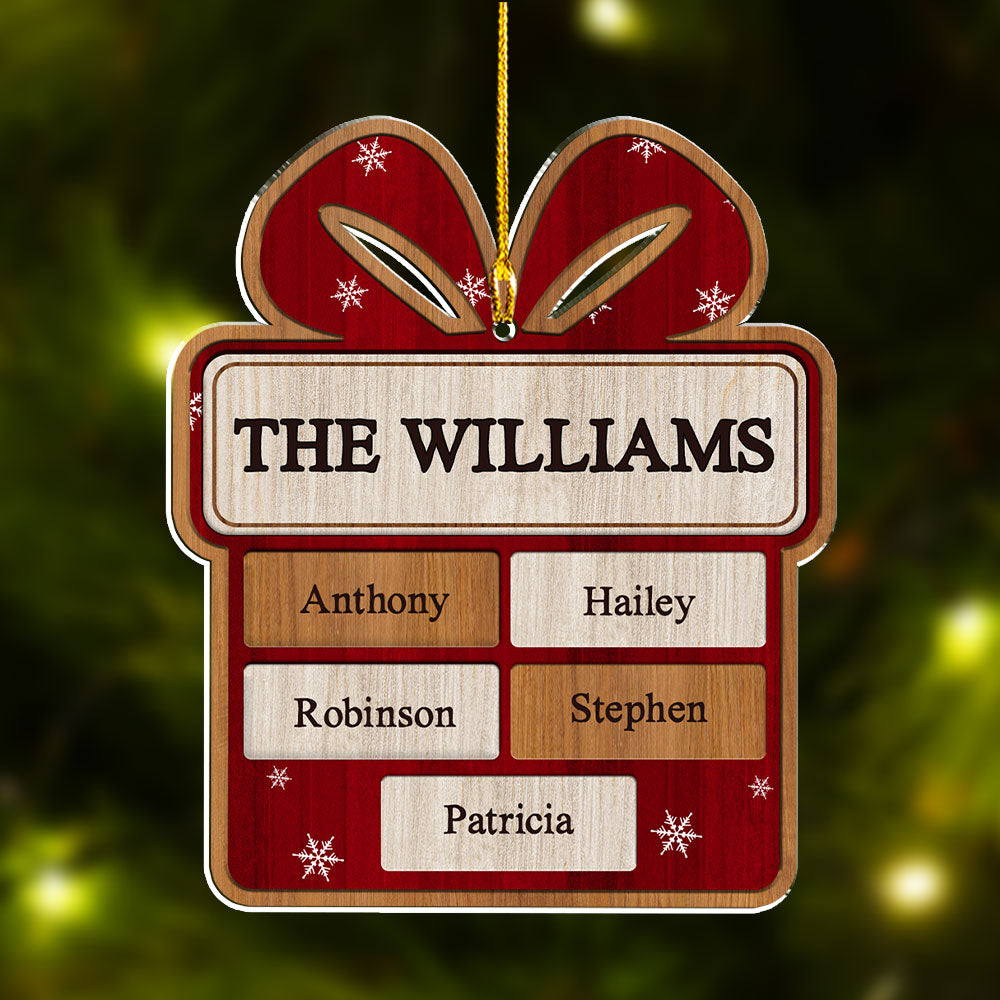 Custom Family Ornament, Christmas Gift for Family Members •  Family Present - Personalized Acrylic Ornament