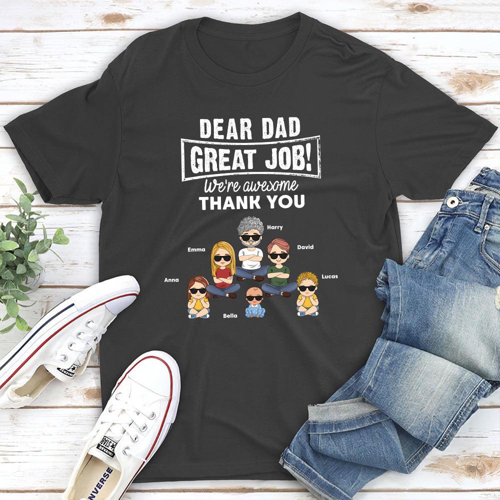 Custom Christmas & Birthday Gift for Dad, Grandpa • Great Job Thank You - Personalized Classic T-shirt
