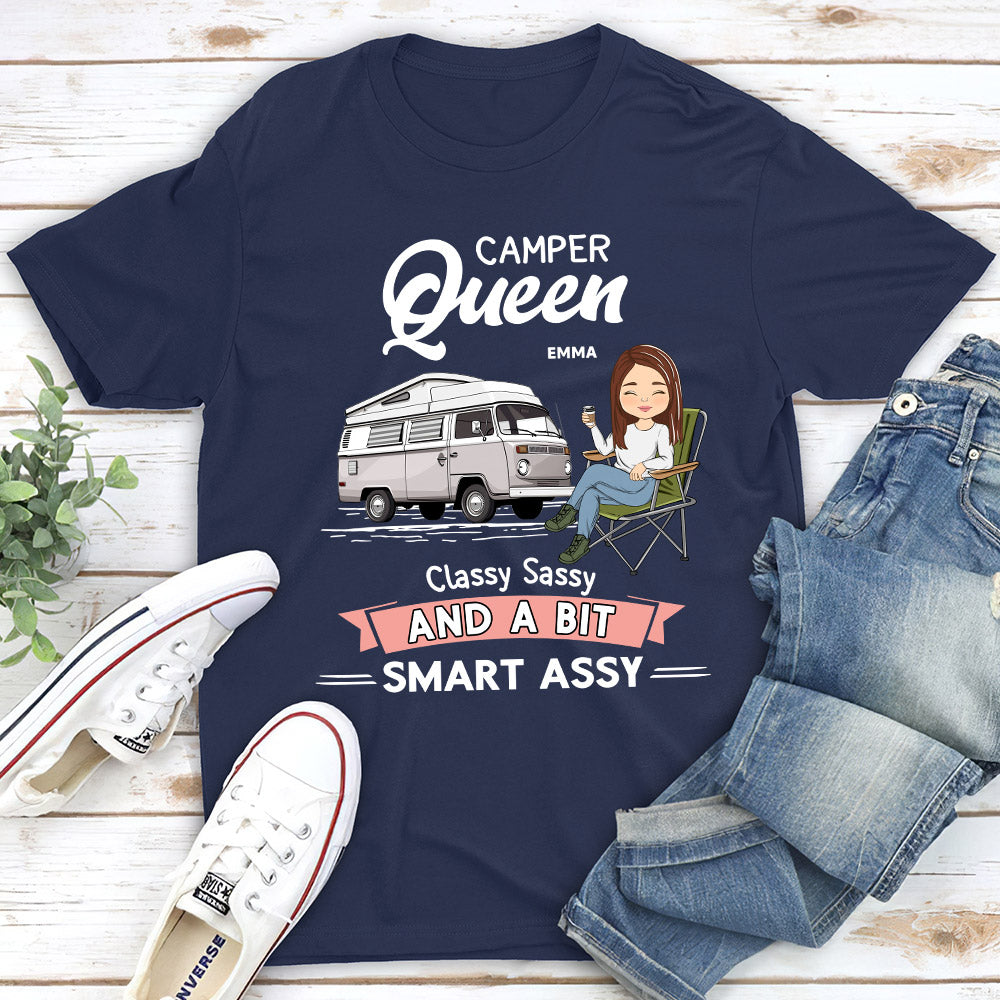 Custom Christmas & Birthday Keepsake Gift • Camper Queen - Personalized Unisex T-shirt