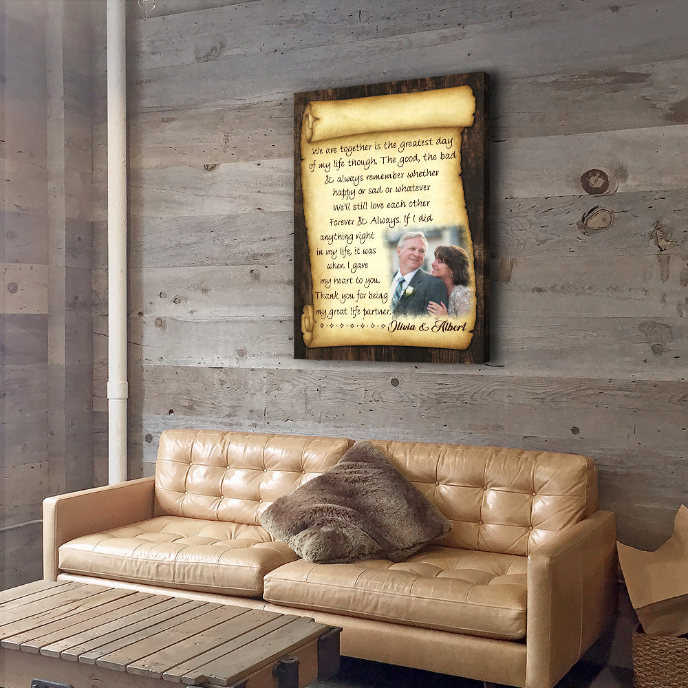 Greatest Day Of My Life - Personalized Photo Canvas