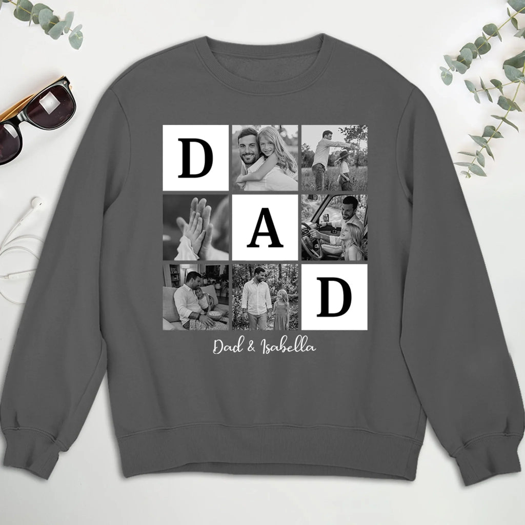 Custom Photo Father's Day, Special Gift for Dad & Grandpa • Fatherhood Looks Good Here - Personalized Shirt