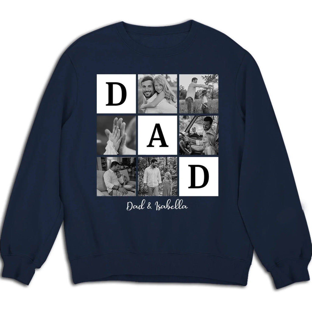 Custom Photo Father's Day, Special Gift for Dad & Grandpa • Fatherhood Looks Good Here - Personalized Shirt