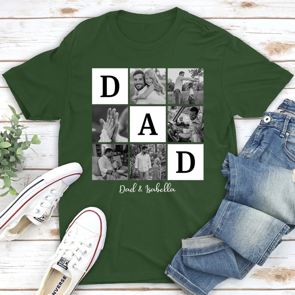 Custom Photo Father's Day, Special Gift for Dad & Grandpa • Fatherhood Looks Good Here - Personalized Shirt