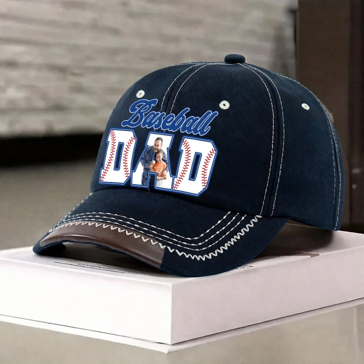 Baseball Dad Water Color - Personalized Vintage Soft Baseball Cap