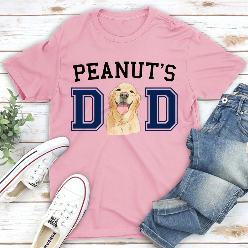 Custom Photo Christmas & Birthday Keepsake Gift • Dog Daddy Sketch - Personalized T-Shirt