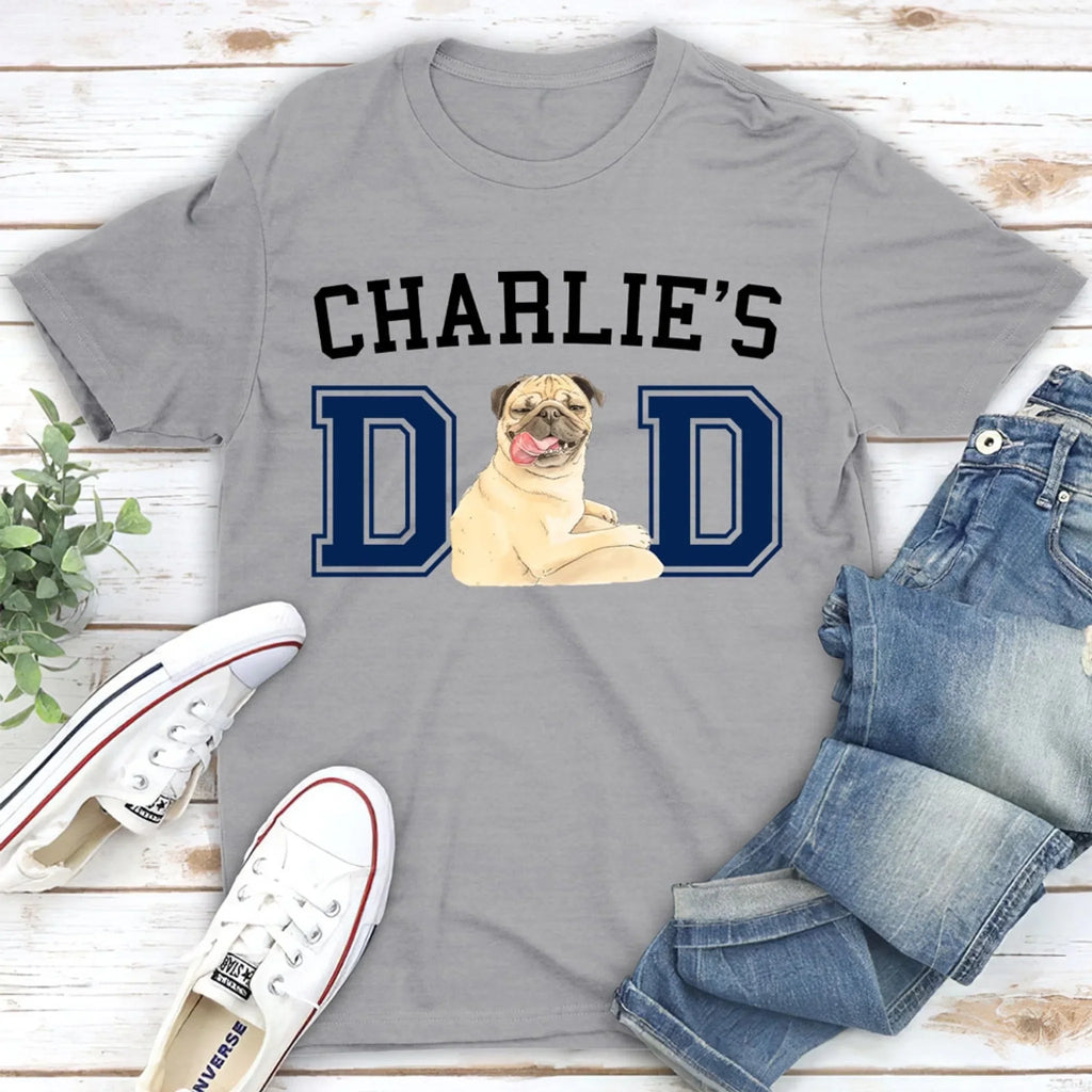Custom Photo Christmas & Birthday Keepsake Gift • Dog Daddy Sketch - Personalized T-Shirt