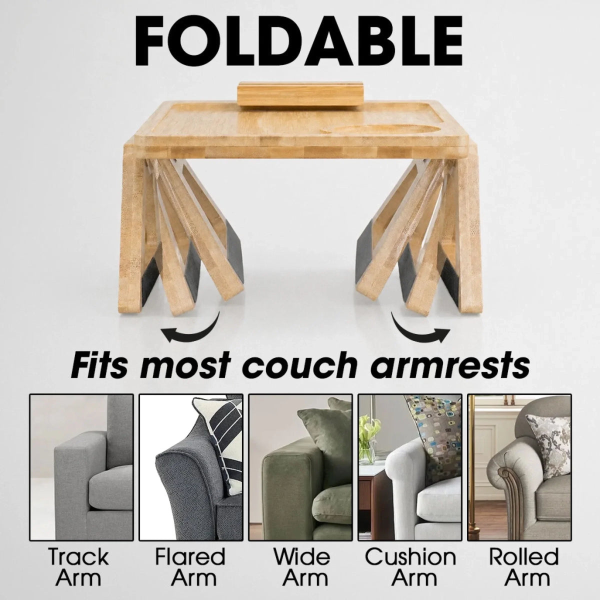 No Returns Allowed - Personalized Wooden Couch Arm Table