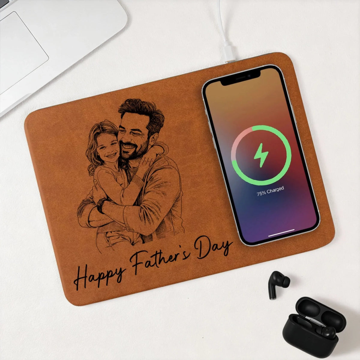 Best Dad Ever - Personalized Charging Mat