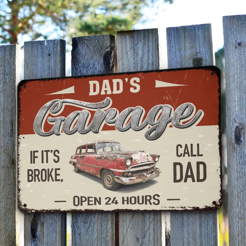 Custom Photo Home & Wall Decor, Birthday & Christmas Gift • Call Dad If It Is Broke - Personalized Metal Sign