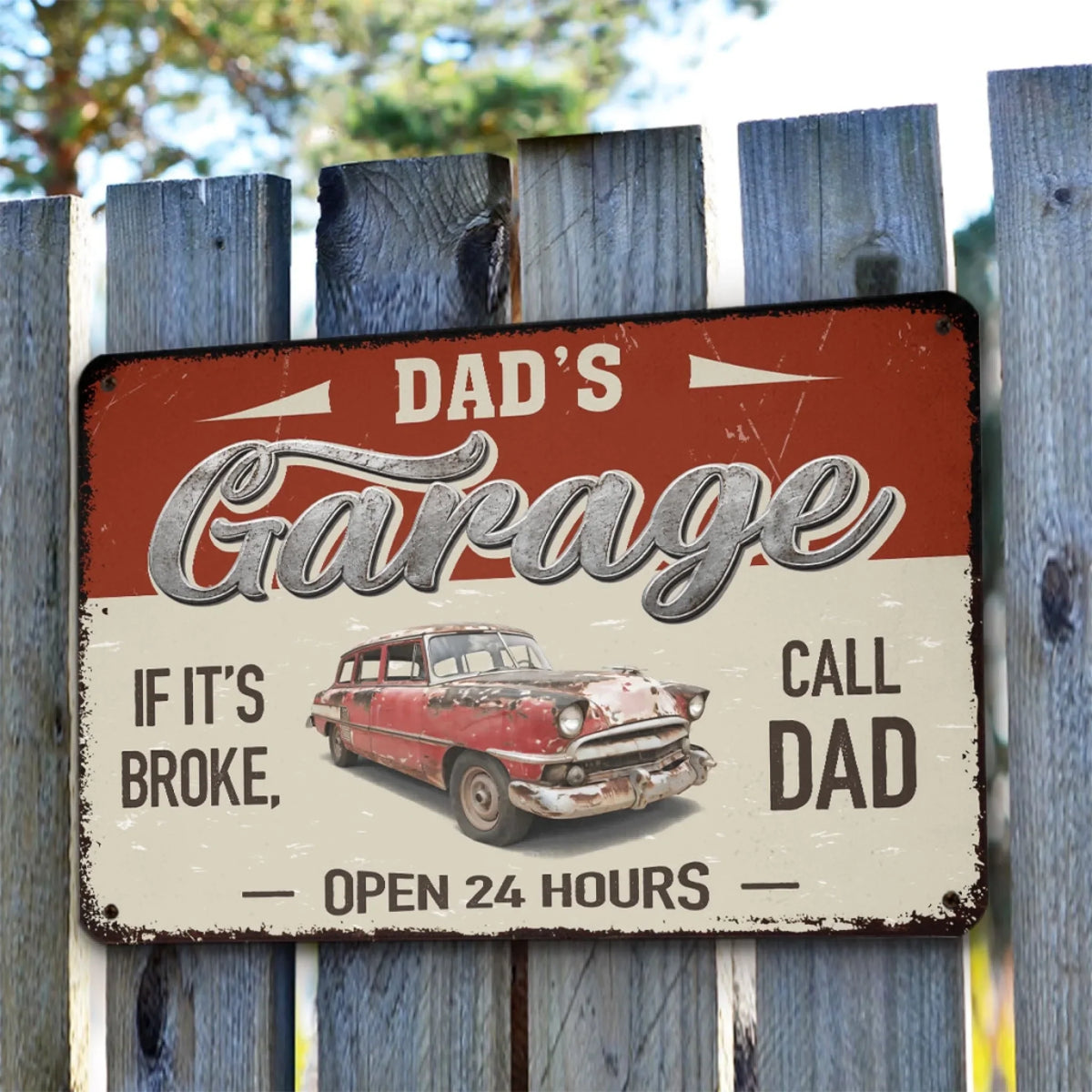 Custom Photo Home & Wall Decor, Birthday & Christmas Gift • Call Dad If It Is Broke - Personalized Metal Sign