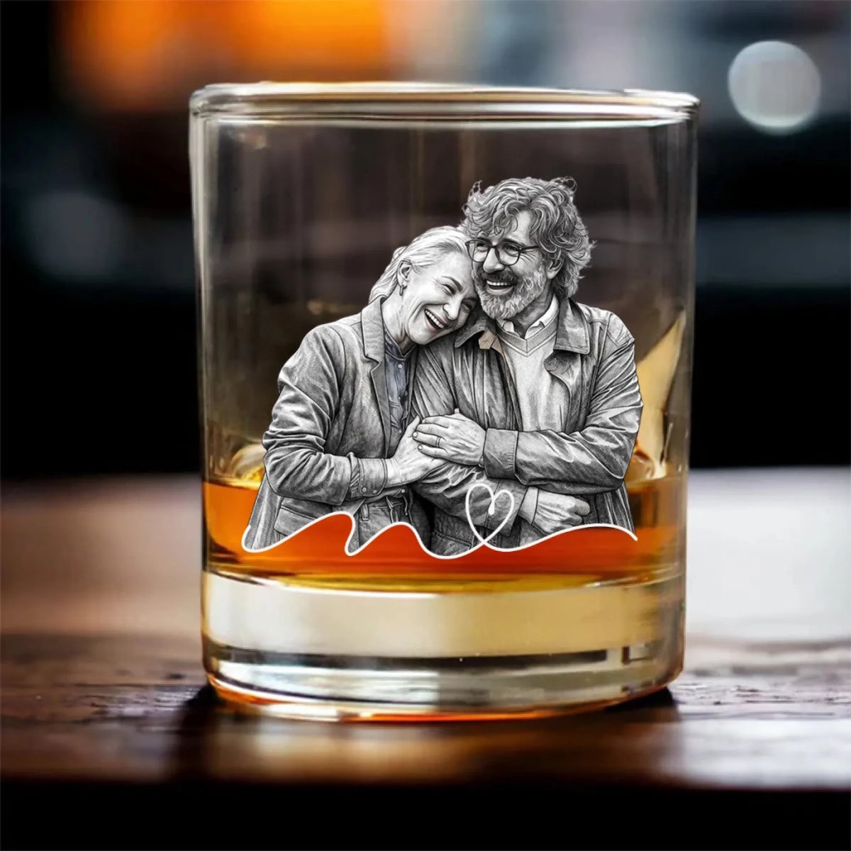 Custom Photo Christmas Anniversary Birthday Drinkware Gifts for Husband • Like You More Than I Had Planned - Personalized Engraved Whiskey Glass