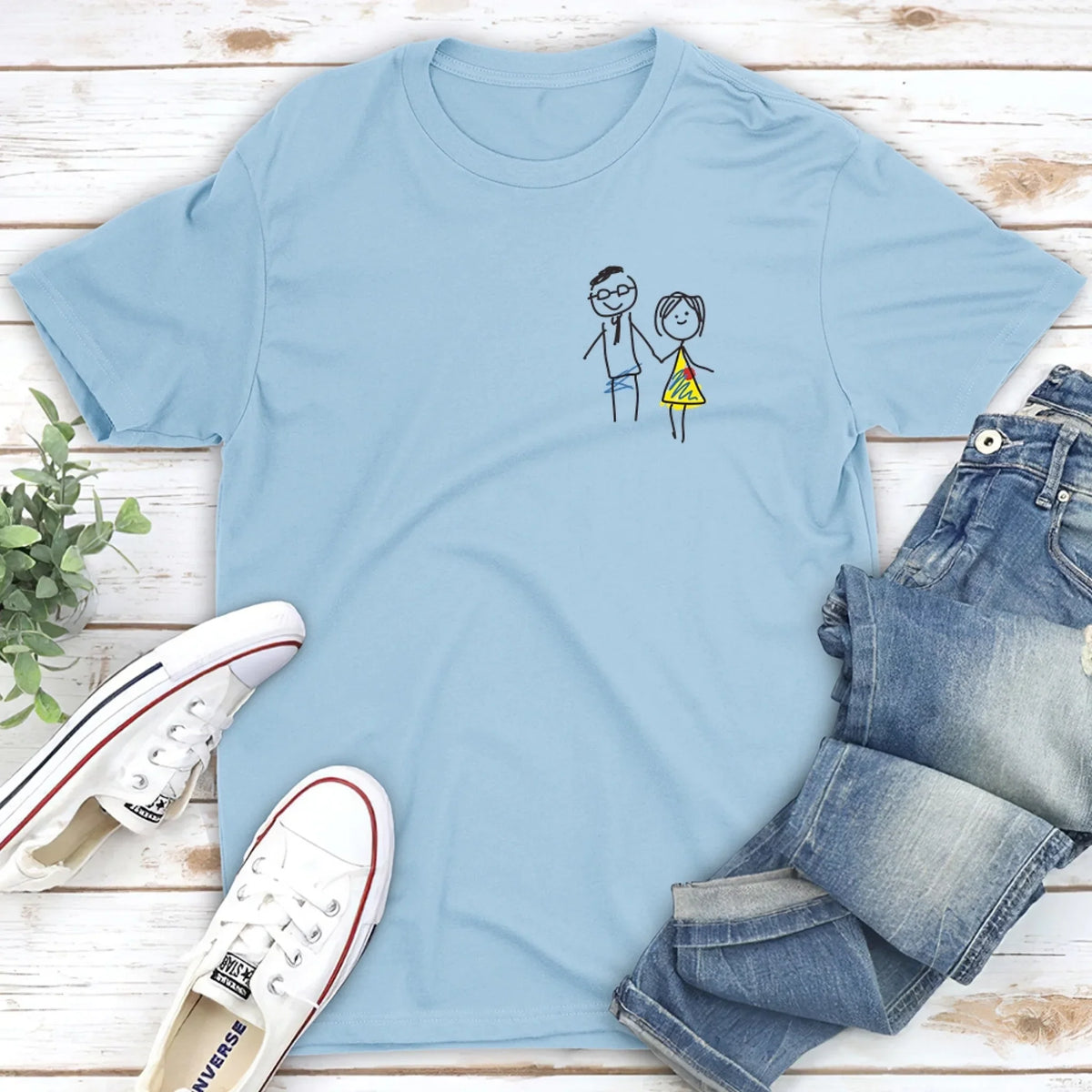 Custom Photo Father's Day, Special Gift for Dad & Grandpa • Handwriting Gift For Dad - Personalized Shirt