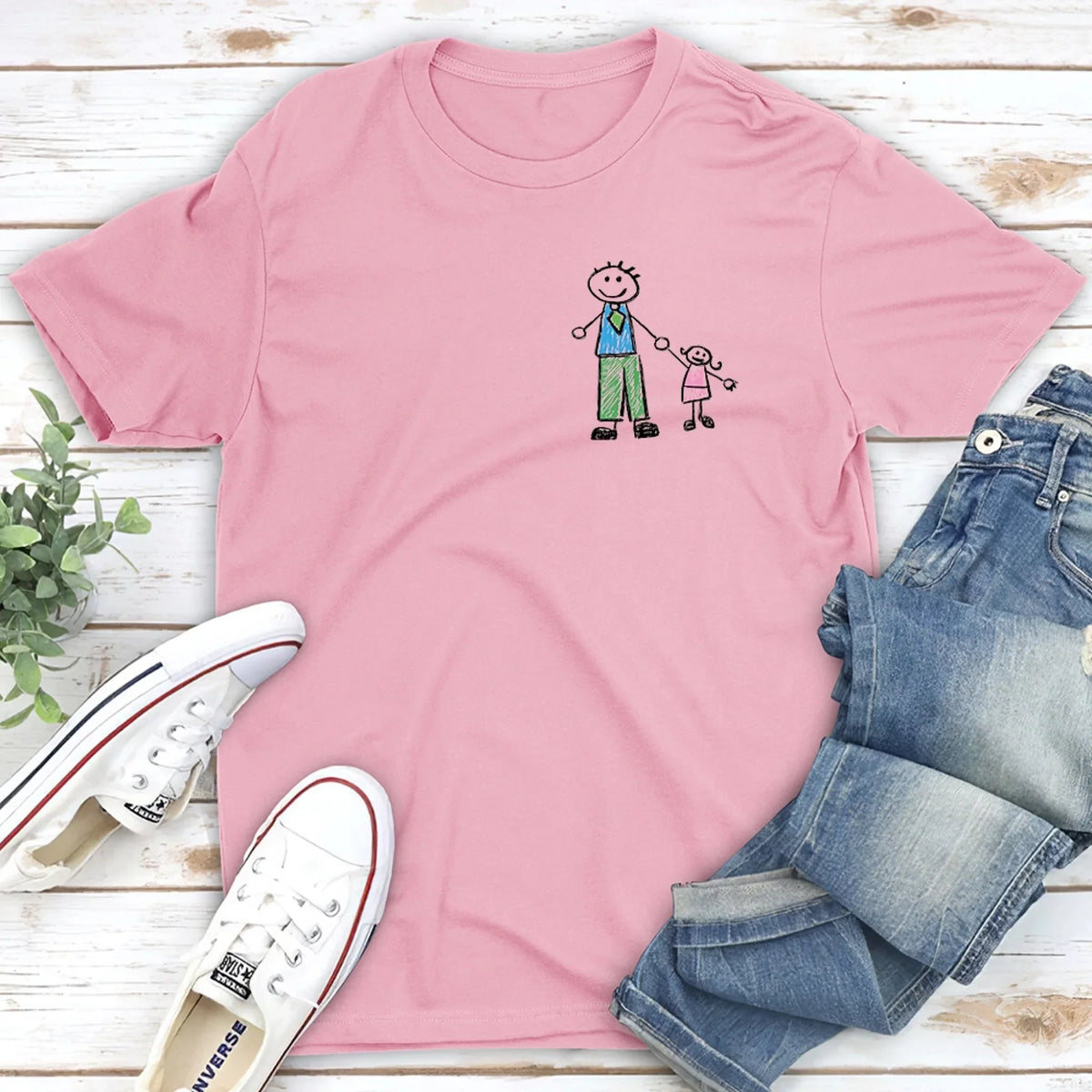 Custom Photo Father's Day, Special Gift for Dad & Grandpa • Handwriting Gift For Dad - Personalized Shirt
