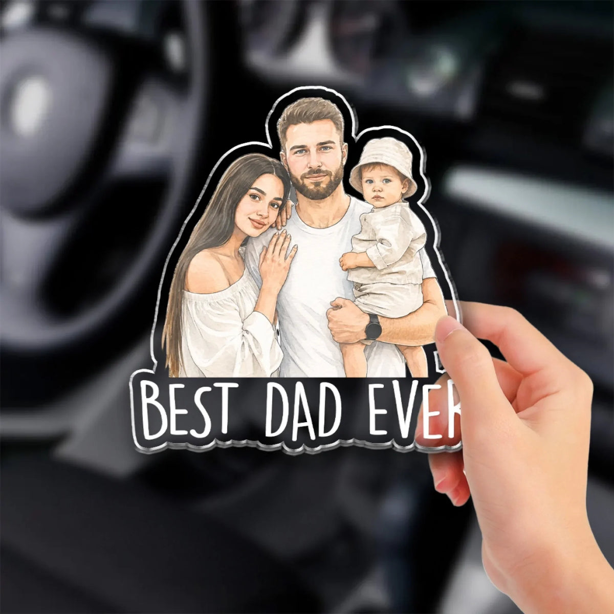 Family Love You - Personalized Acrylic Car Visor Clip