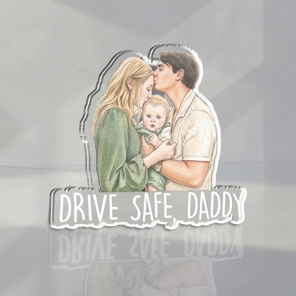 Family Love You - Personalized Acrylic Car Visor Clip
