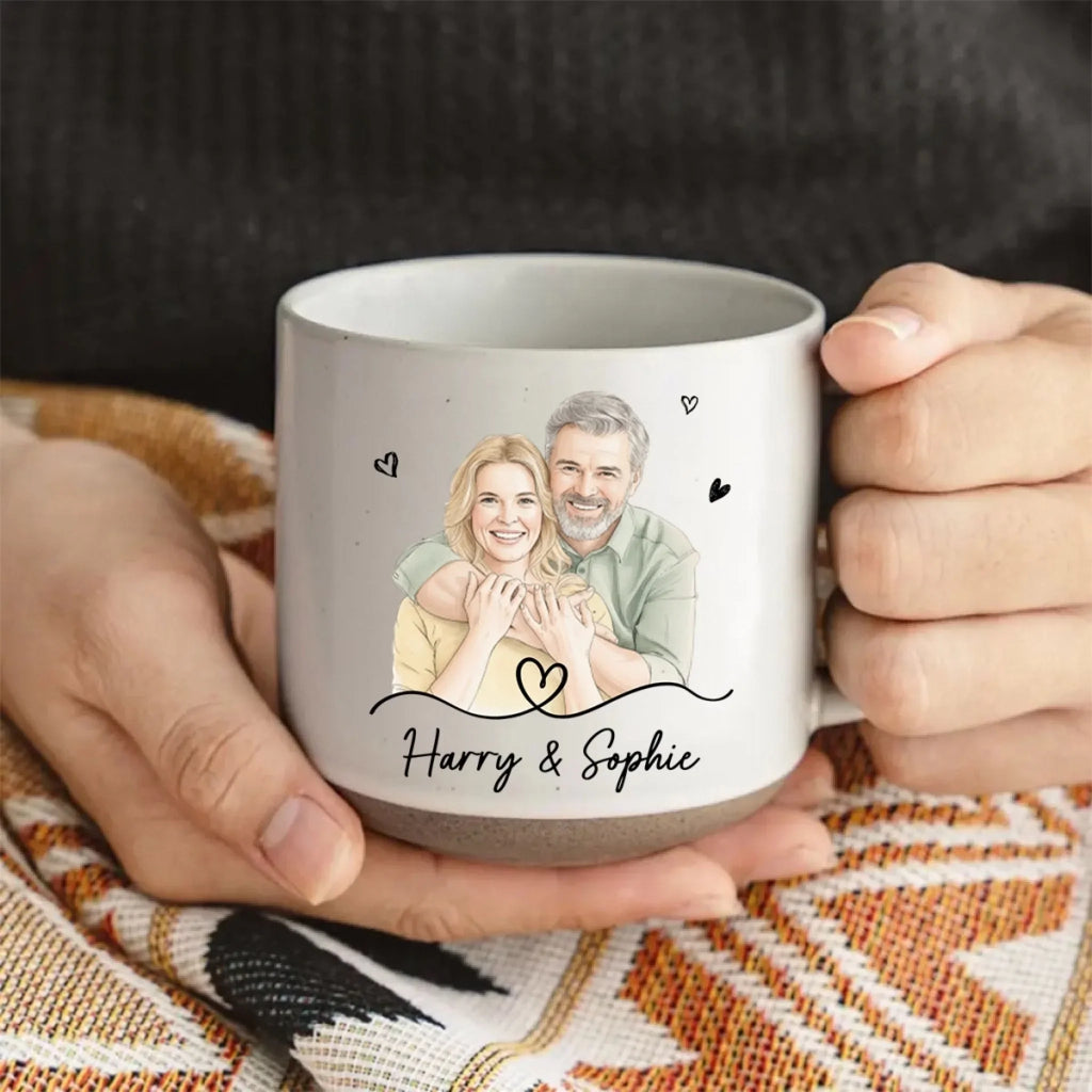 Custom Photo Anniversary Keepsake Gifts For Couple • The Day I Found My Missing Piece - Personalized Pottery Mug