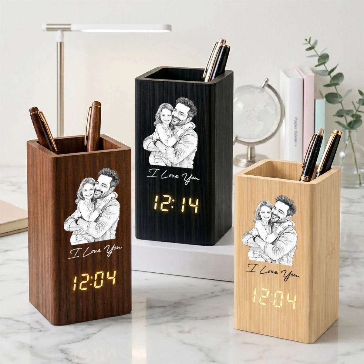 Love You - Personalized Pen Holder