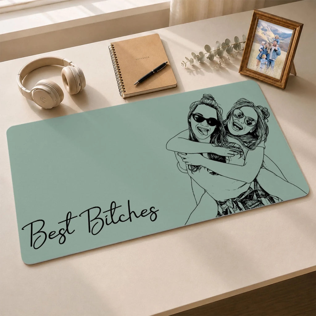 Besties Forever - Personalized Desk Mat