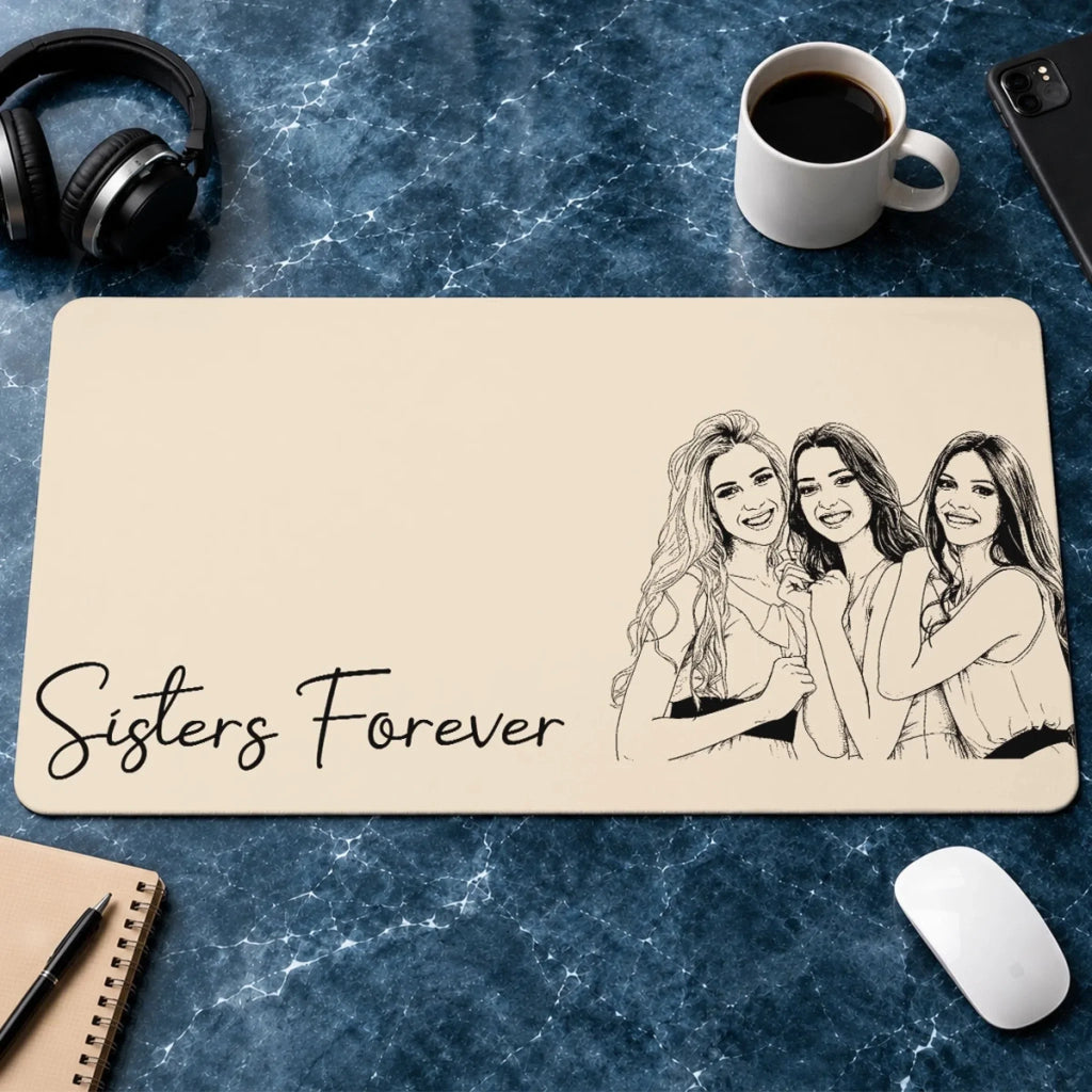 Besties Forever - Personalized Desk Mat