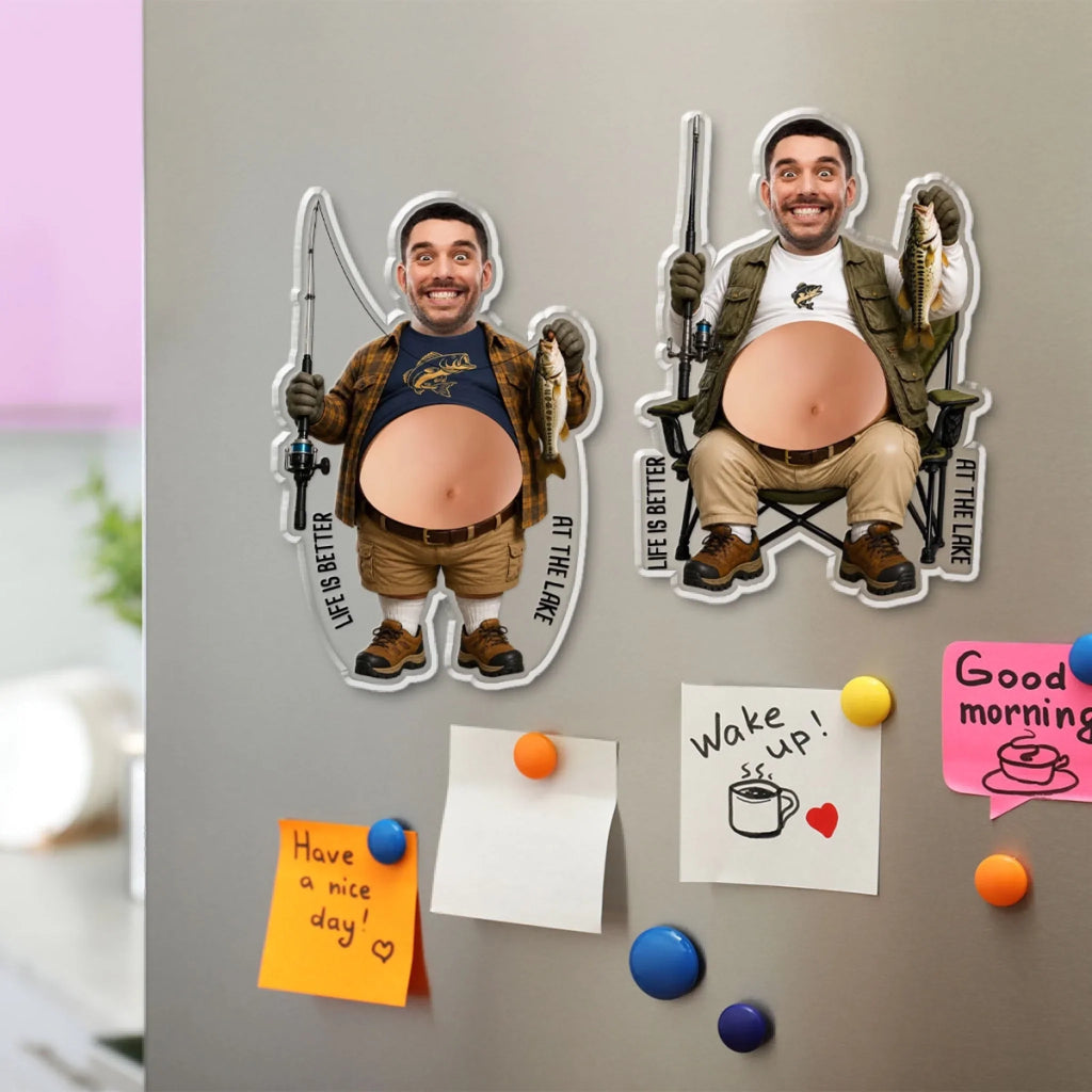 Reel Cool Dad - Personalized Squishy Acrylic Magnet