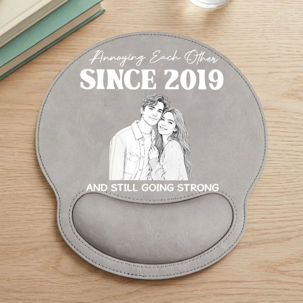 Sketch Love - Personalized Leather Mouse Pad