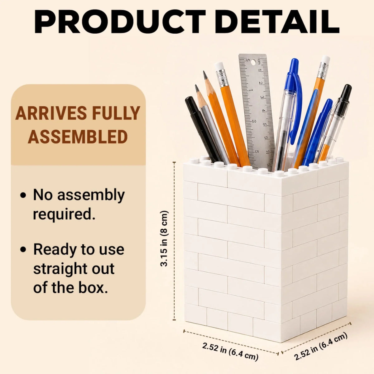 Our Family - Personalized Block Pen Holder