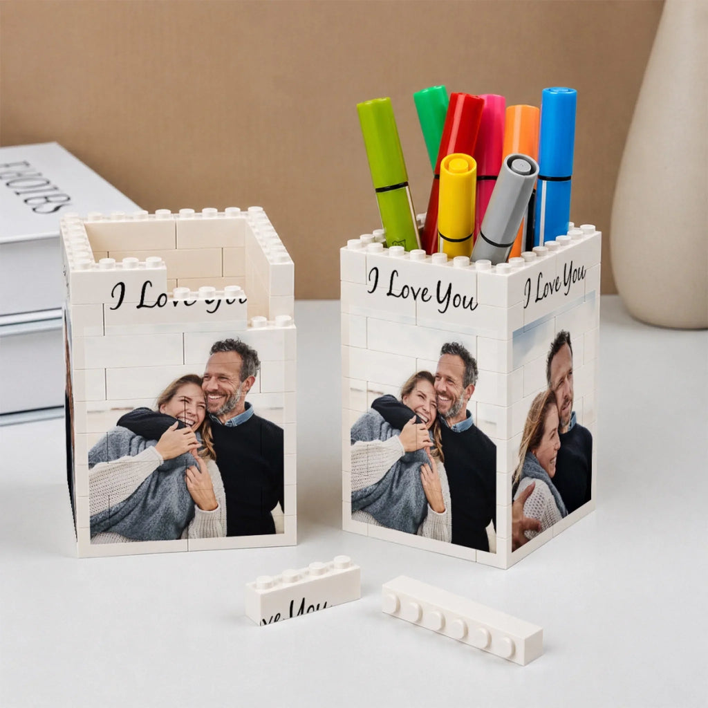 Our Family - Personalized Block Pen Holder