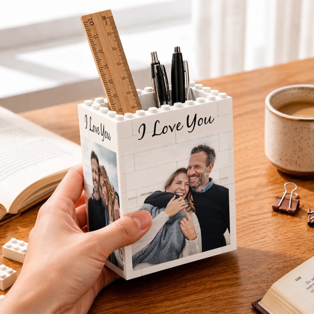 Our Family - Personalized Block Pen Holder