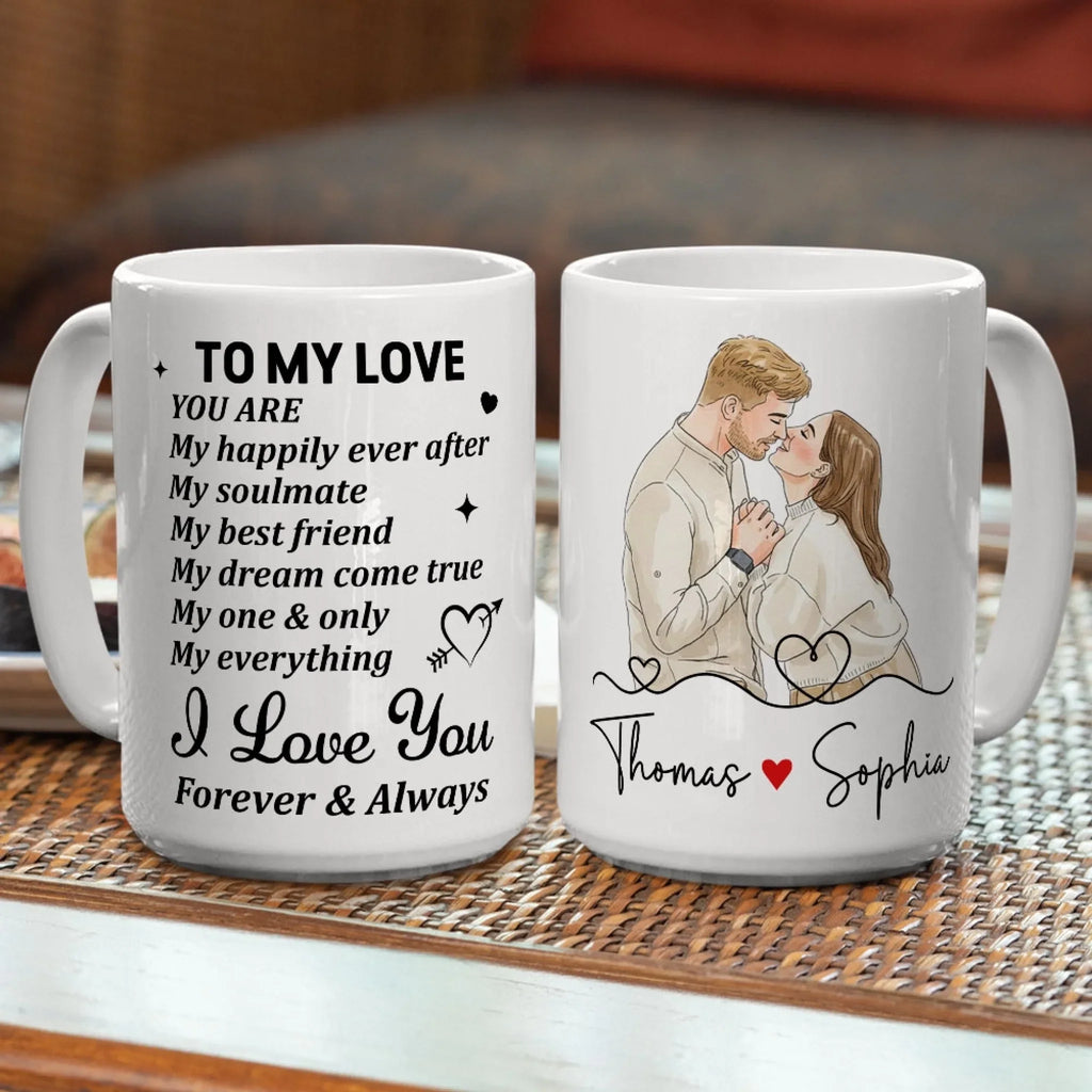 Custom Photo Anniversary Keepsake Gifts For Couple • One And Only - Personalized Coffee Mug