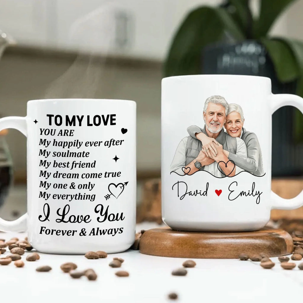 Custom Photo Anniversary Keepsake Gifts For Couple • One And Only - Personalized Coffee Mug