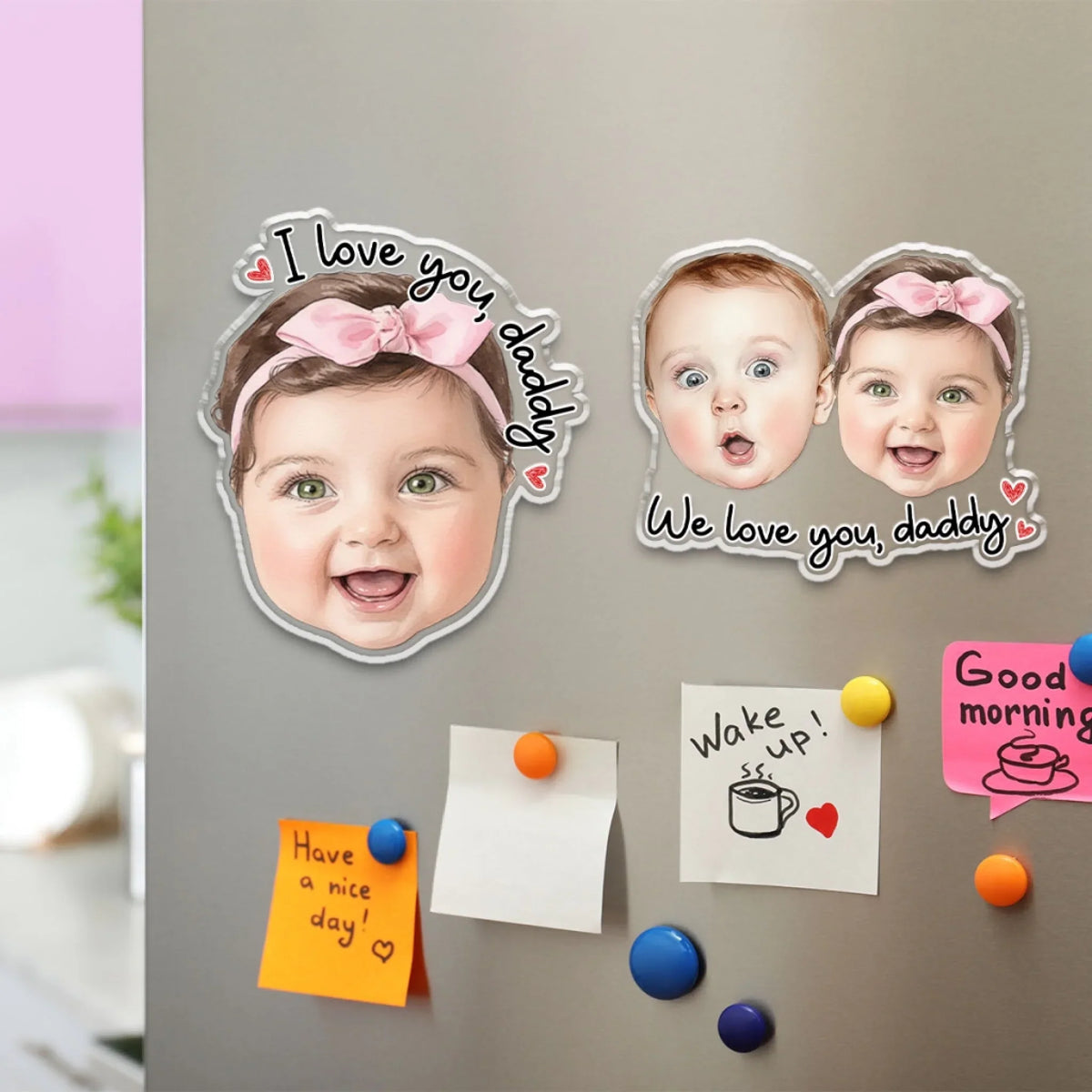 I Love You Dad - Personalized Acrylic Magnet