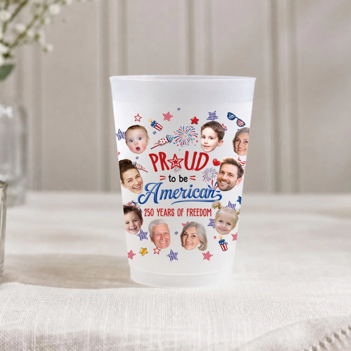 Proud To Be American - Personalized Frosted Cup