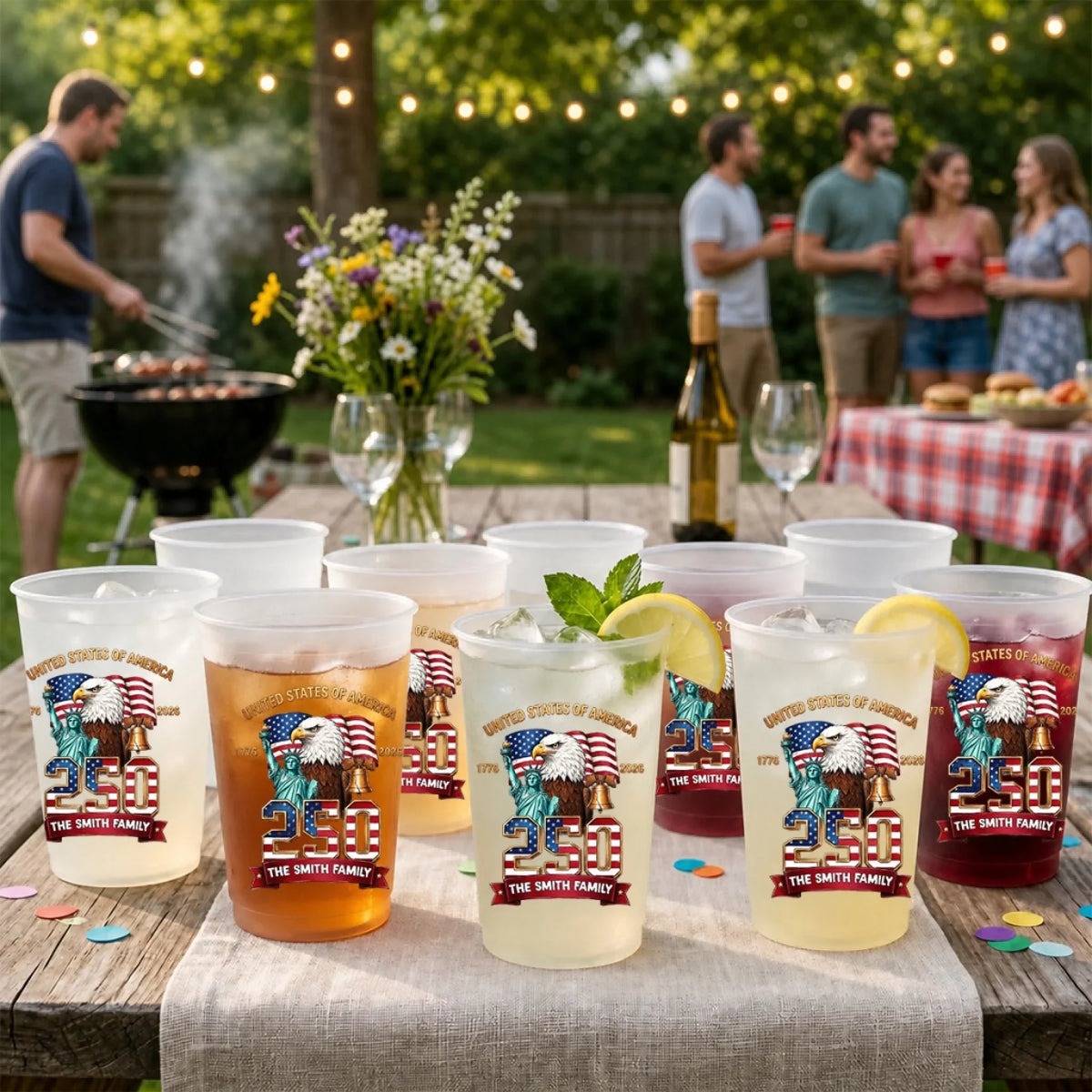 America 250th Anniversary - Personalized Frosted Cup