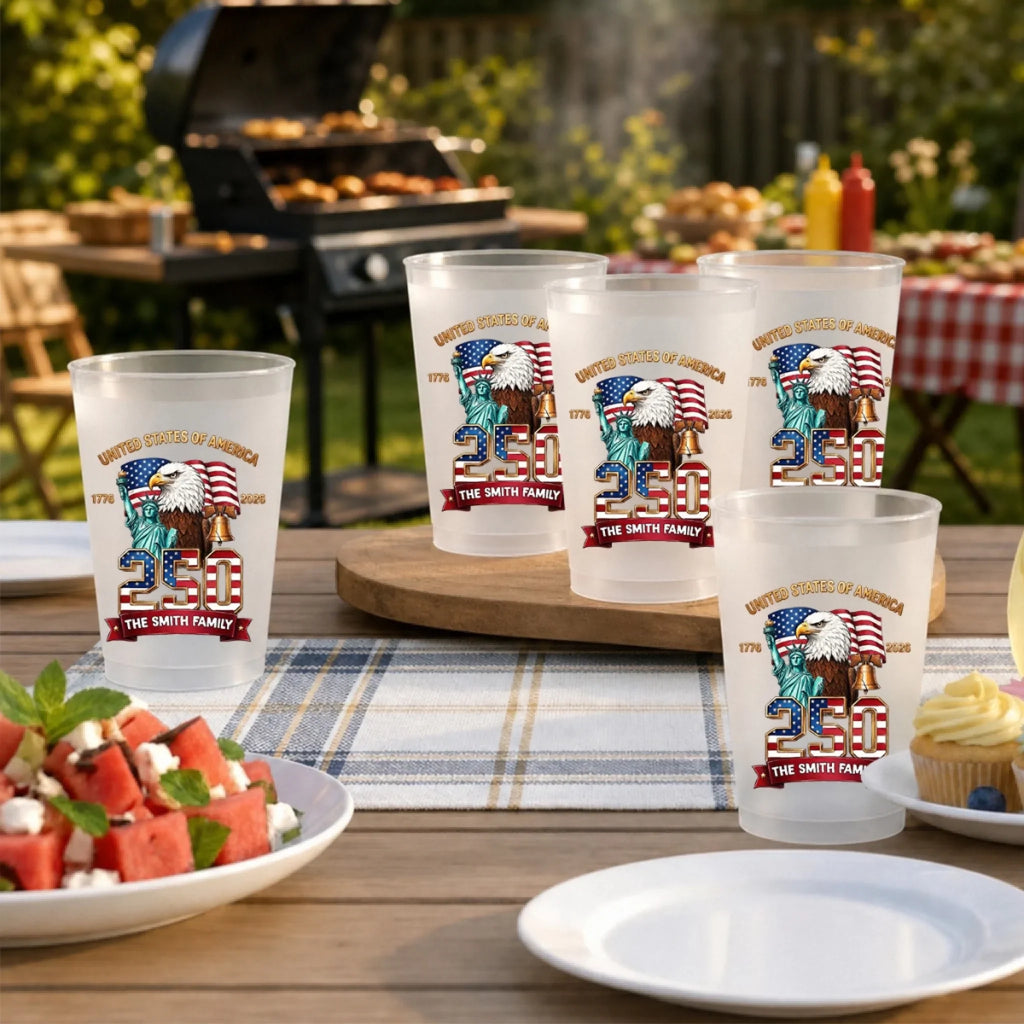 America 250th Anniversary - Personalized Frosted Cup