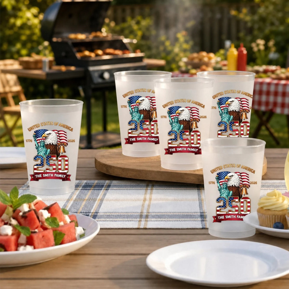 America 250th Anniversary - Personalized Frosted Cup
