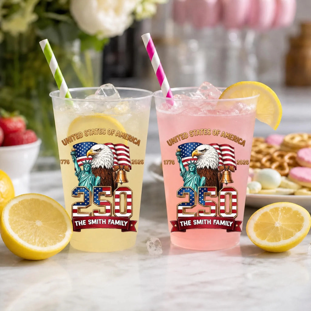America 250th Anniversary - Personalized Frosted Cup