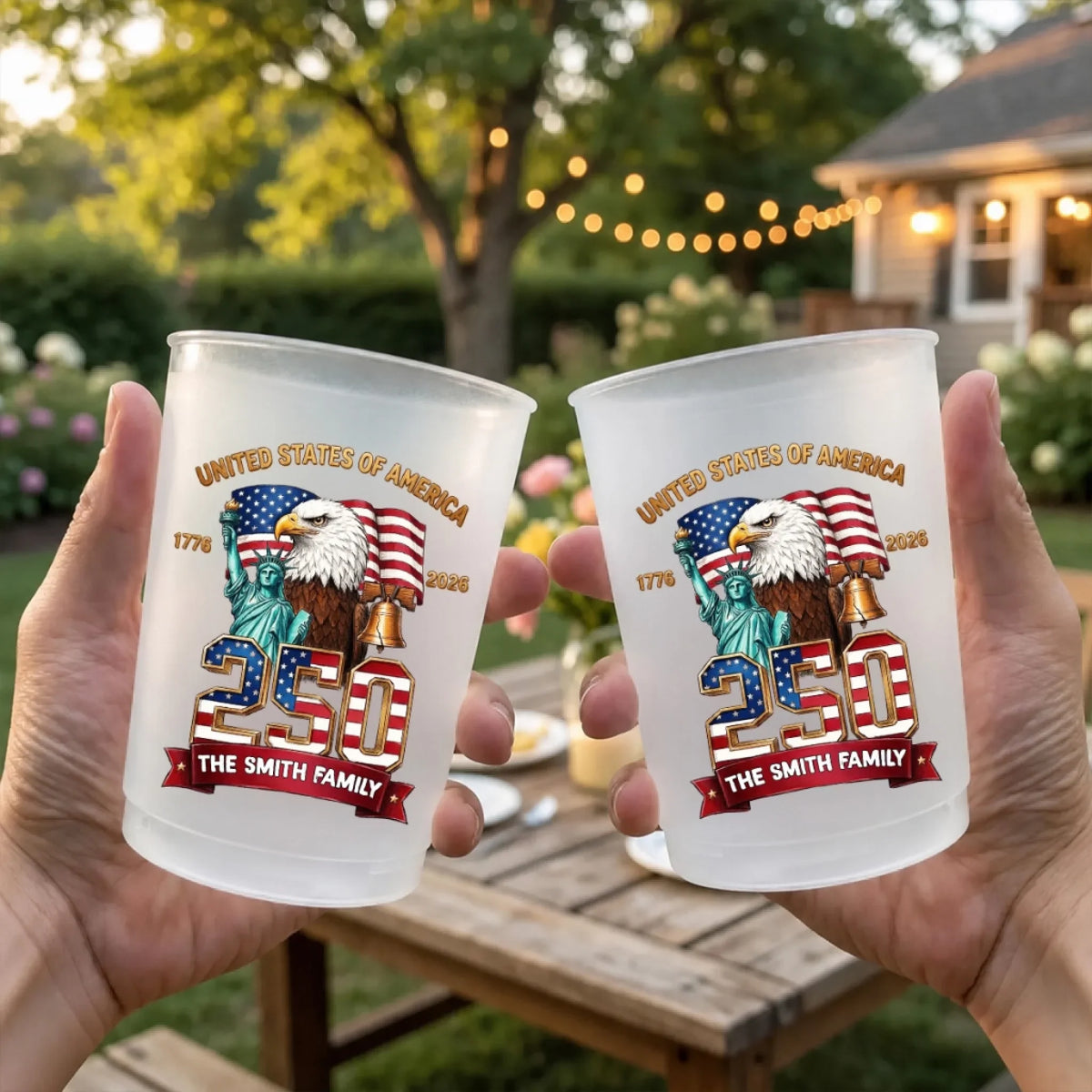 America 250th Anniversary - Personalized Frosted Cup