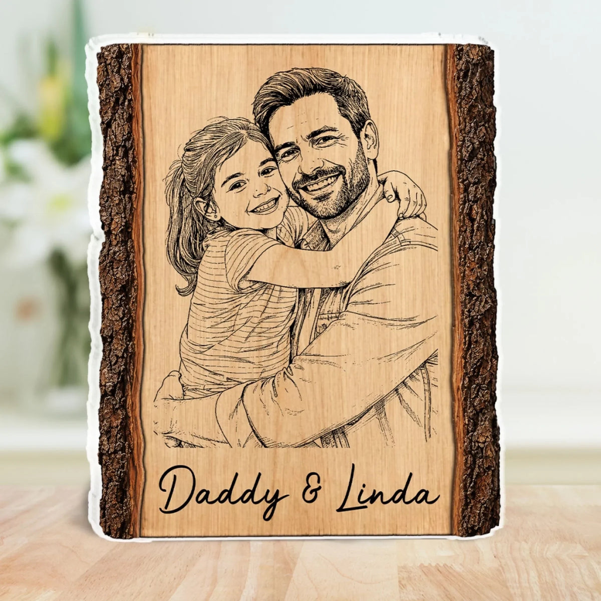 Custom Father's Day Decor, Gift for Dad & Grandpa • Dad Makes Hearts Happy - Personalized Acrylic Plaque