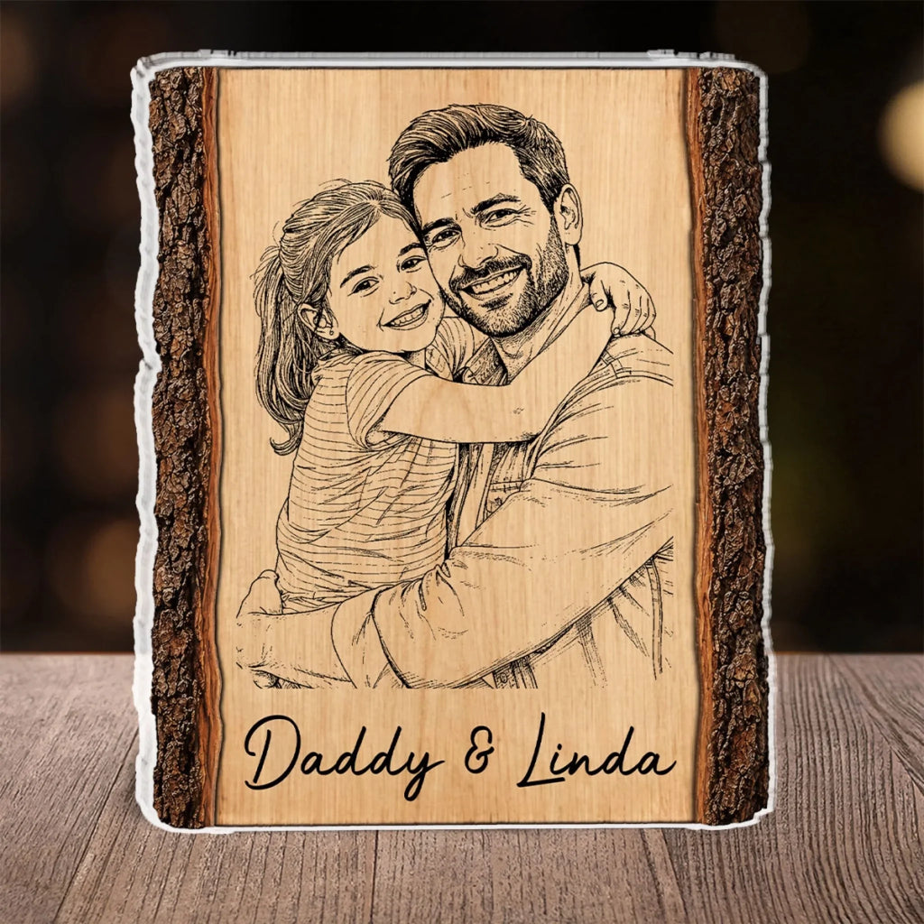 Custom Father's Day Decor, Gift for Dad & Grandpa • Dad Makes Hearts Happy - Personalized Acrylic Plaque